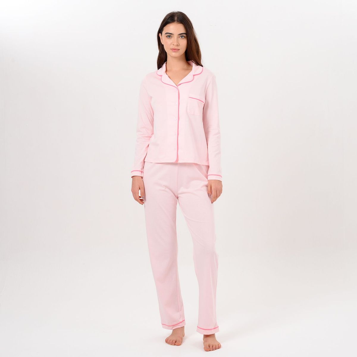 SYBILLA - Pijama completa con pantalón Mujer Largo Sin mangas de Algodón Sybilla