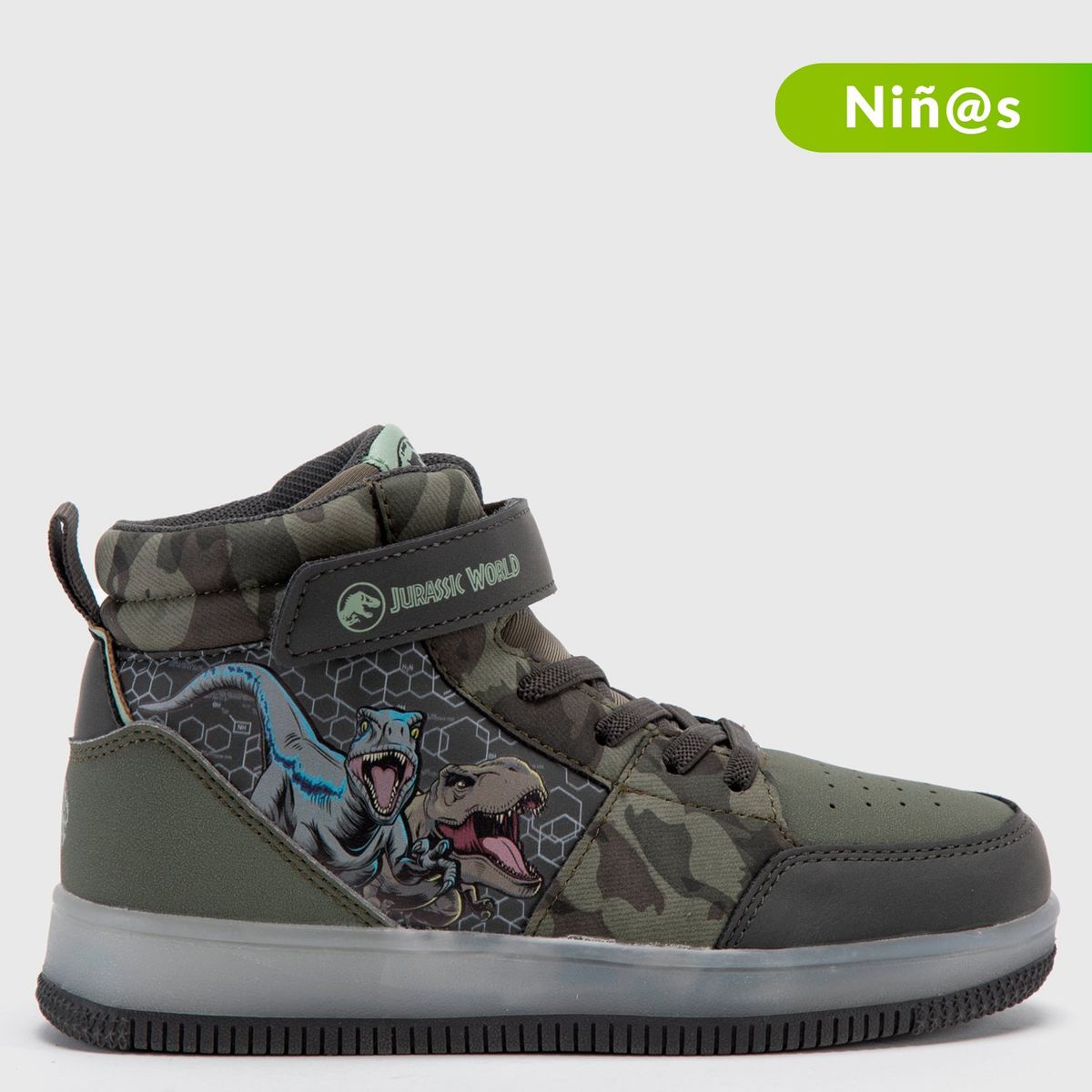 JURASSIC WORLD - Tenis moda Jurassic World para Niño con Velcro