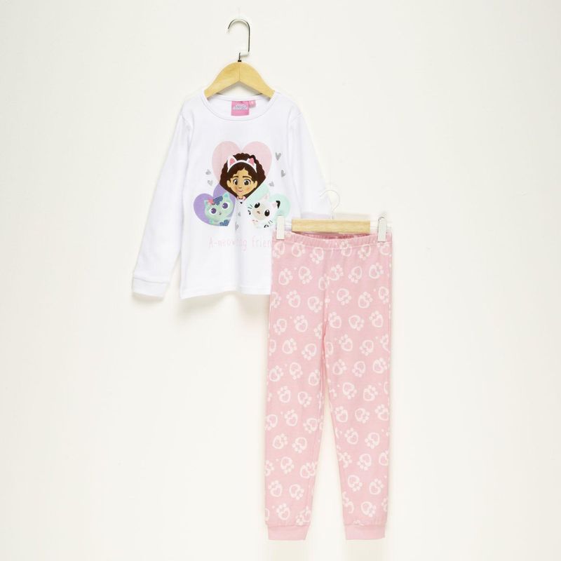  - Pijama para Niña 2 piezas con Estampado Cintura elásticada Manga larga de Algodón Gabby'S Doll House