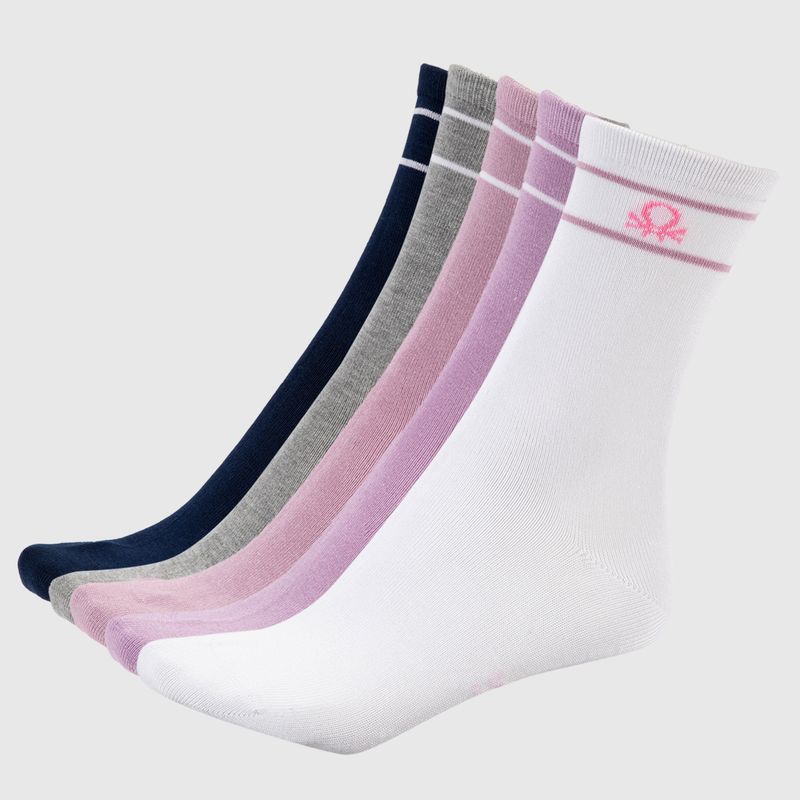 BENETTON - Medias Mujer Largo Pack de 5 Benetton