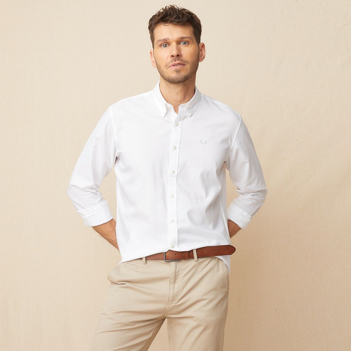 LA MARTINA - Camisa Hombre Manga larga de Algodón La Martina