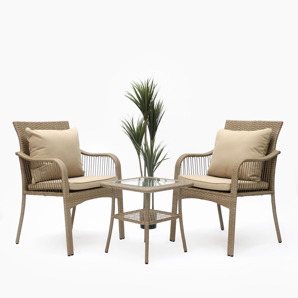 MICA - Juego de living de terraza Bali 2 puestos -  0% Interés a 3, 6 o 12 Cuotas Pagando con tu CMR Banco Falabella