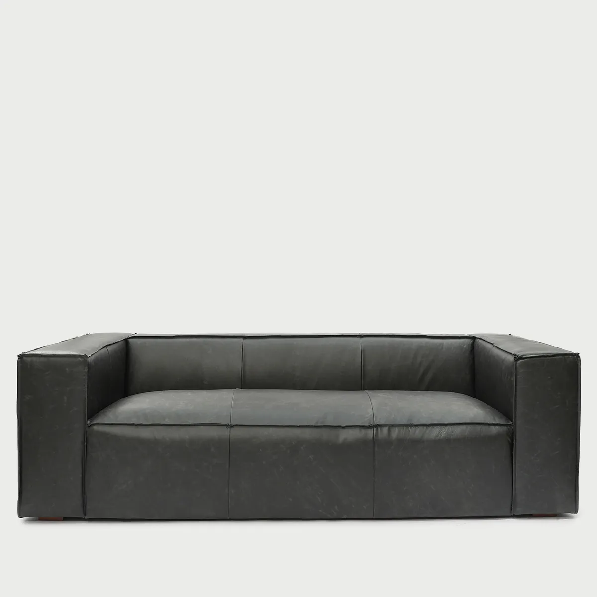 BASEMENT HOME - Sofá en Cuero 3 puestos Kent 226 x 99 x 68 cm Basement Home