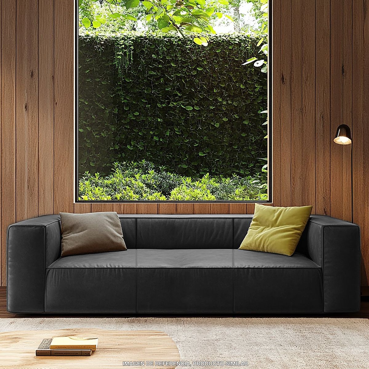 BASEMENT HOME - Sofá en Cuero 3 puestos Kent 226 x 99 x 68 cm Basement Home