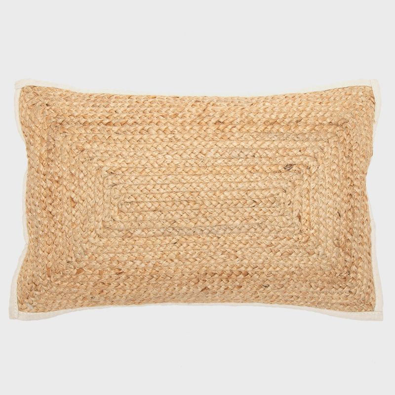 BASEMENT HOME - Cojín JUTE SOLID BL 33 x 50 cm