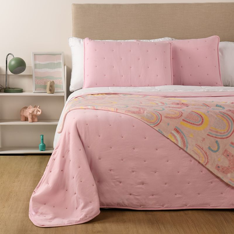 MICA KIDS - Cubrelecho Infantil Mica Kids con exterior y relleno de Poliéster 190 GSM Star. Edredón Estampado para cama Sencillo y doble.