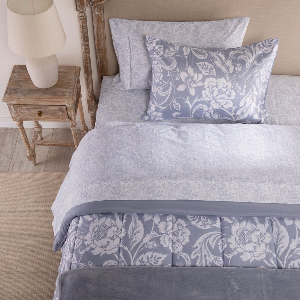 ROBERTA ALLEN - Juego de Cama Roberta Allen: Edredón + Juego de Sábanas + Manta