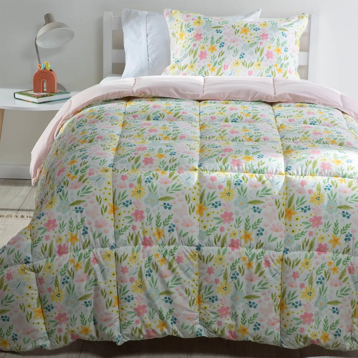 MICA KIDS - Edredón Infantil Mica Kids con exterior y relleno de Poliéster 300 GSM Poppy. Edredón Estampado para cama Sencillo y doble.