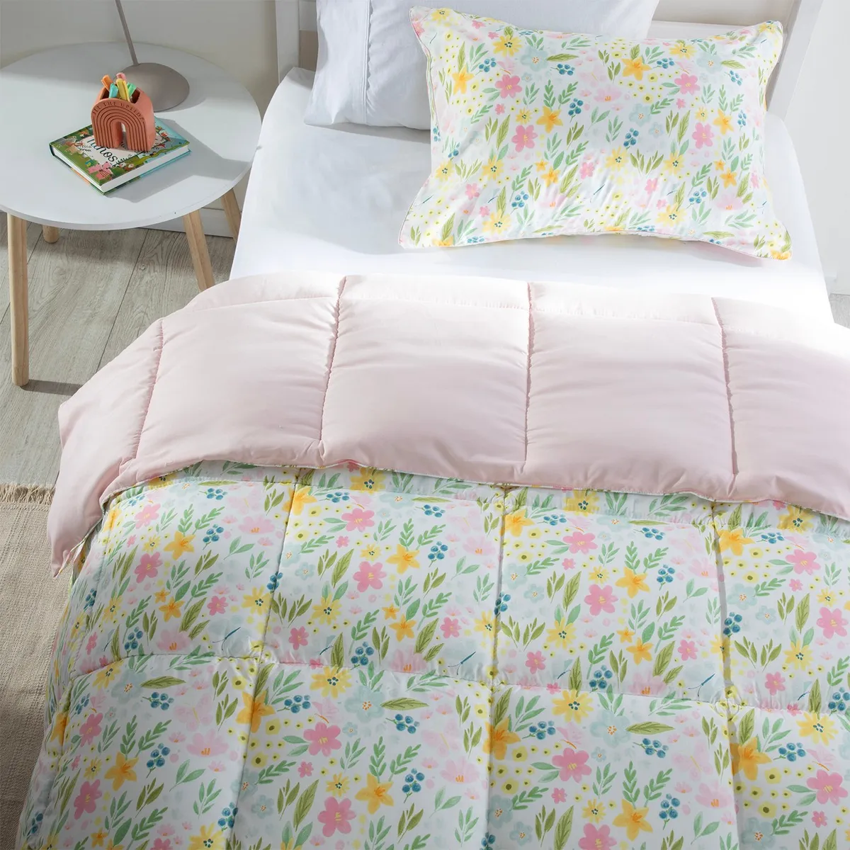 MICA KIDS - Edredón Infantil Mica Kids con exterior y relleno de Poliéster 300 GSM Poppy. Edredón Estampado para cama Sencillo y doble.