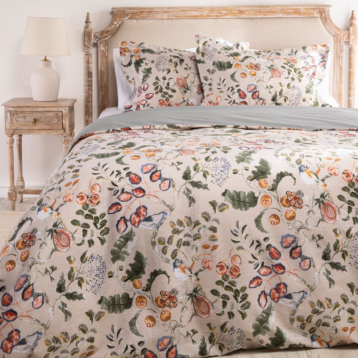  - Funda de Duvet Estampada de Algodón con cierre de botones Roberta Allen. Forro de Plumón Piedad para cama doble, queen y king