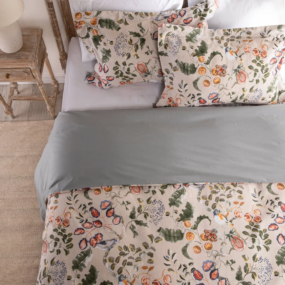  - Funda de Duvet Estampada de Algodón con cierre de botones Roberta Allen. Forro de Plumón Piedad para cama doble, queen y king