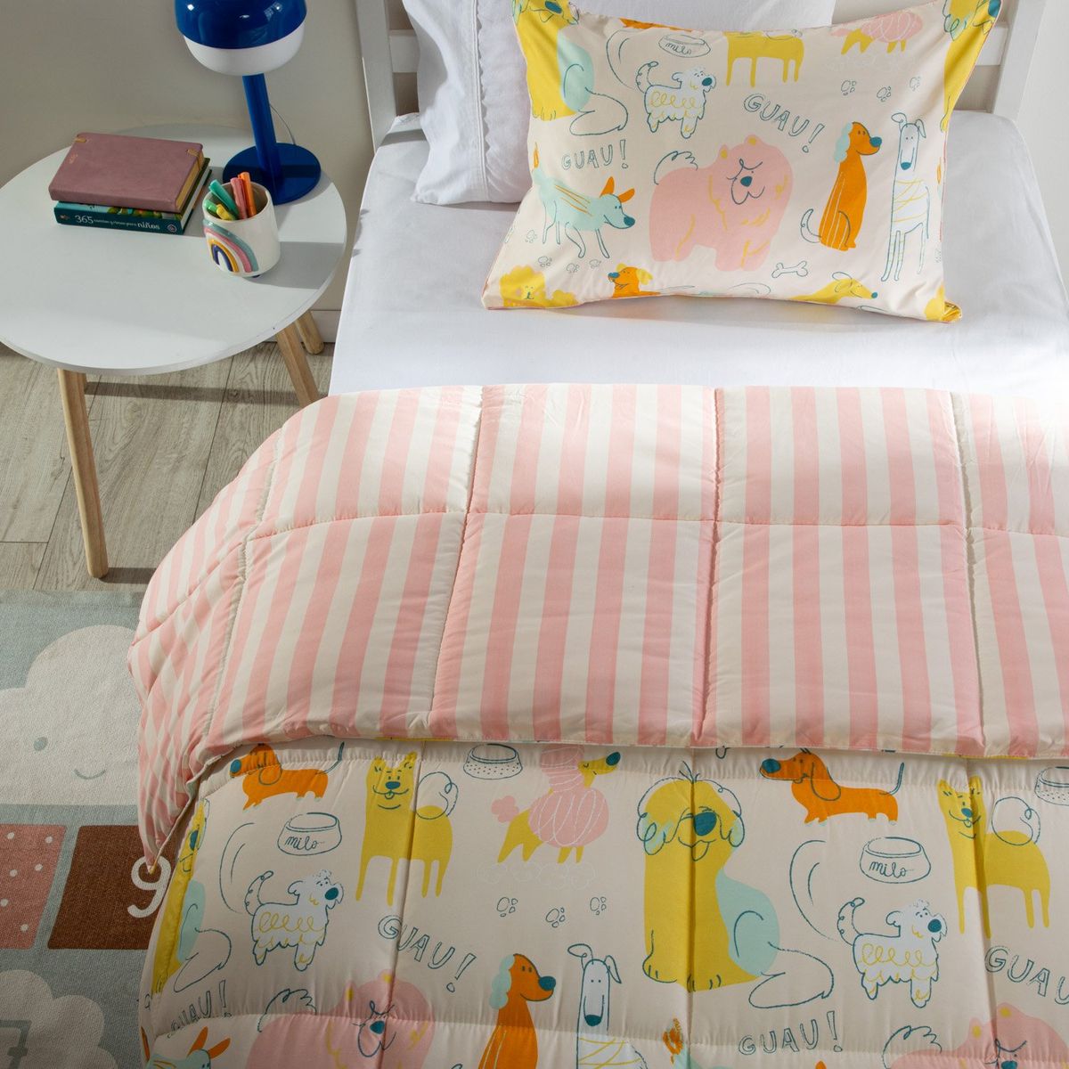 MICA KIDS - Edredón Infantil Mica Kids con exterior y relleno de Poliéster 300 GSM Dorothy. Edredón Estampado para cama Sencillo y doble.