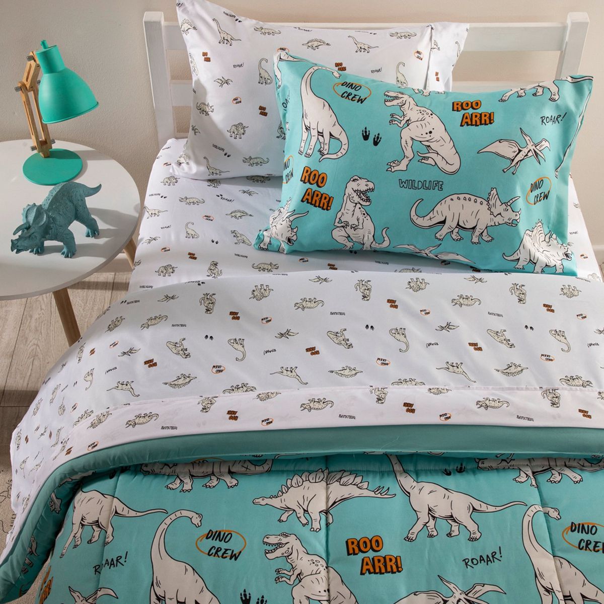 ROBERTA ALLEN - Edredón + Sábanas en Microfibra Mica Kids. Juego de Cama Infantil estampado Crew