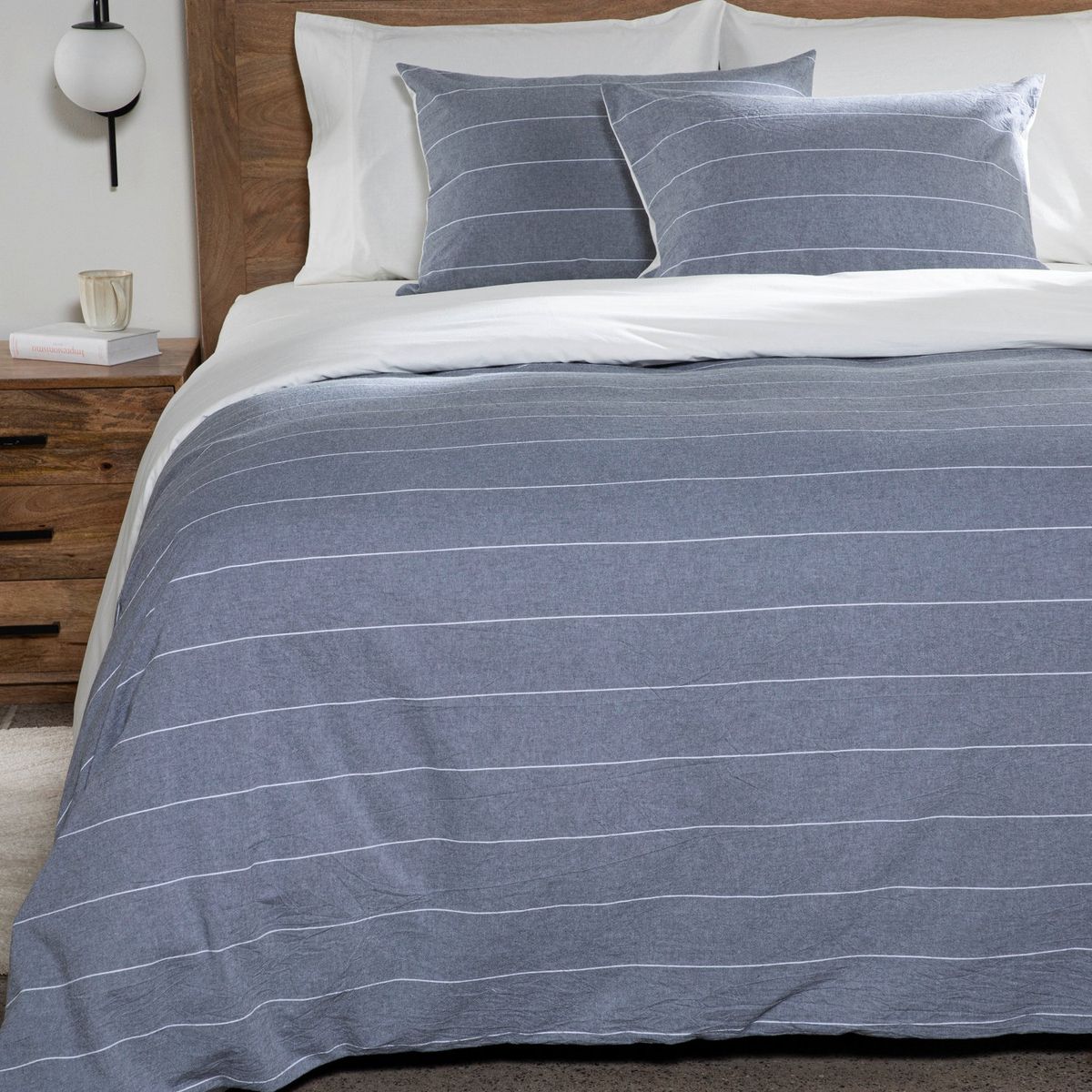 BASEMENT HOME - Funda de Duvet Estampada de Algodón con cierre de botones Basement home. Forro de Plumón Oleg para cama doble, queen y king