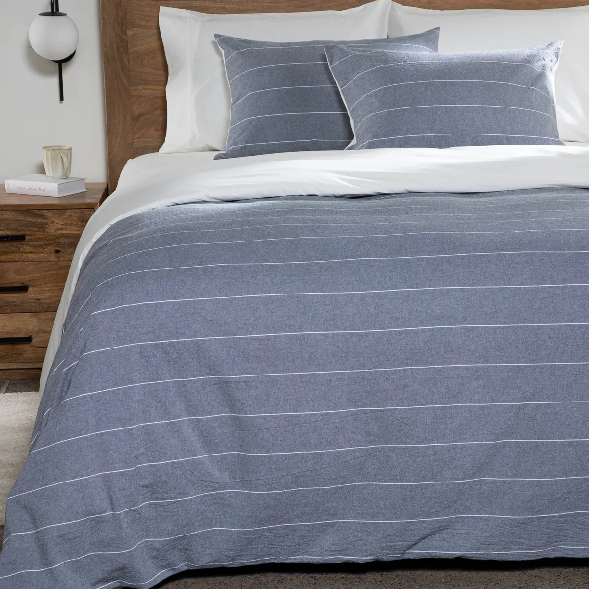 BASEMENT HOME - Funda de Duvet Estampada de Algodón con cierre de botones Basement home. Forro de Plumón Oleg para cama doble, queen y king