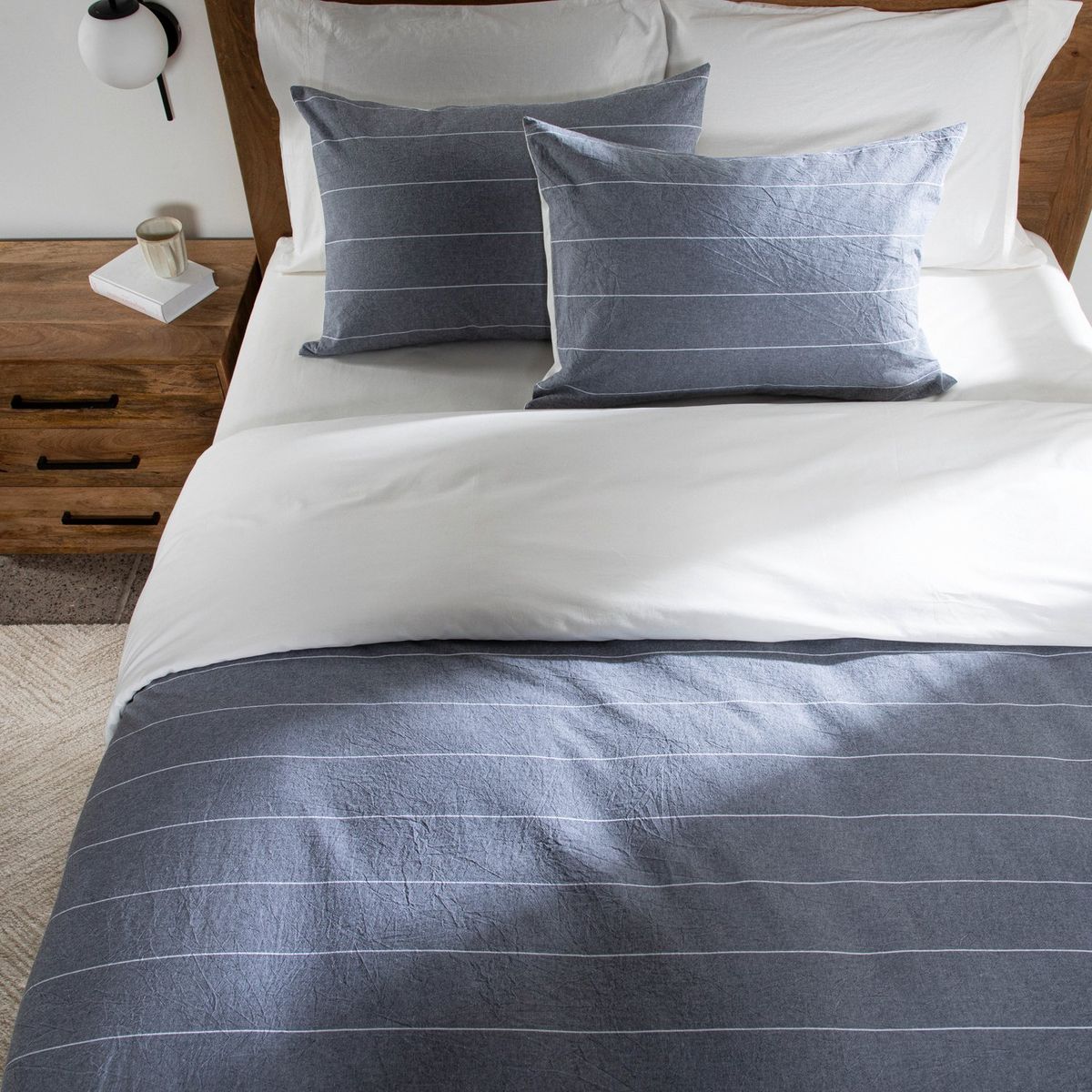 BASEMENT HOME - Funda de Duvet Estampada de Algodón con cierre de botones Basement home. Forro de Plumón Oleg para cama doble, queen y king