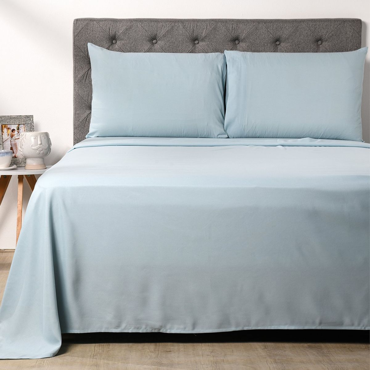 AMBIENTA - Sábana Ambienta de Poliéster 75 GSM para cama Sencillo,Doble, Queen. Juego de Sábanas Lisa