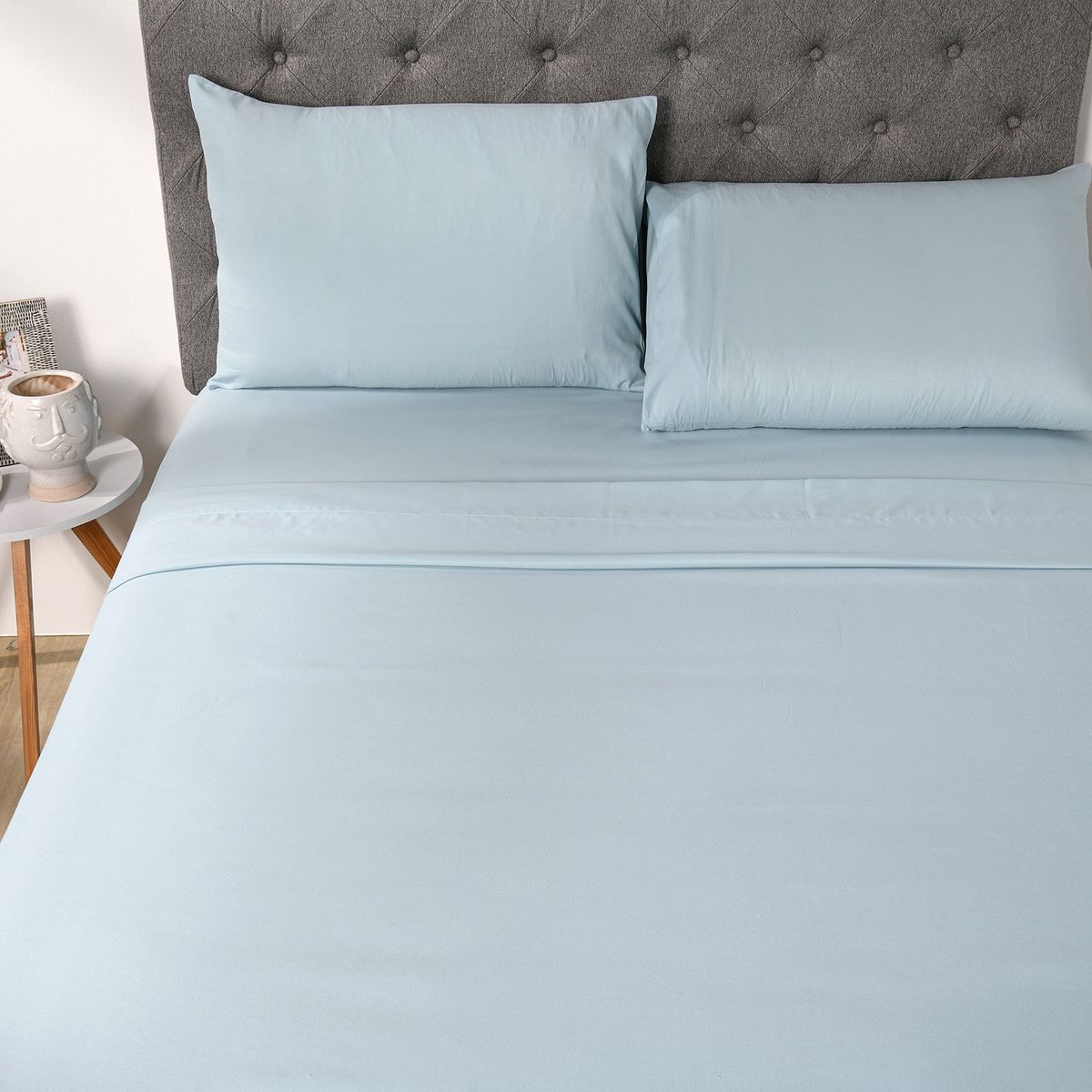 AMBIENTA - Sábana Ambienta de Poliéster 75 GSM para cama Sencillo,Doble, Queen. Juego de Sábanas Lisa