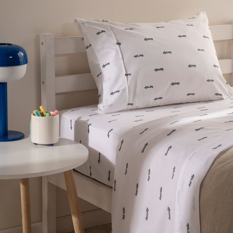 MICA KIDS - Sábanas de Polialgodón 180 Hilos Suave Mica Kids Auto. Juegos de Sábanas Estampadas para cama Sencillo y Doble