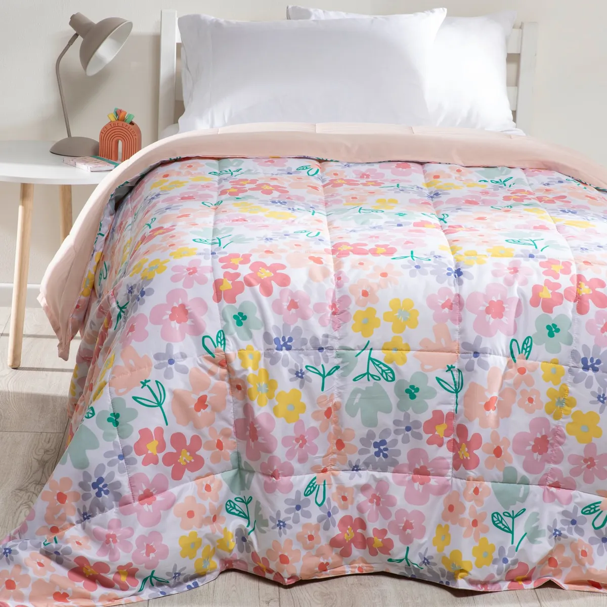 MICA KIDS - Edredón Infantil Mica Kids con exterior y relleno de Poliéster 180 GSM Prima. Edredón Estampado para cama Sencillo y doble. 