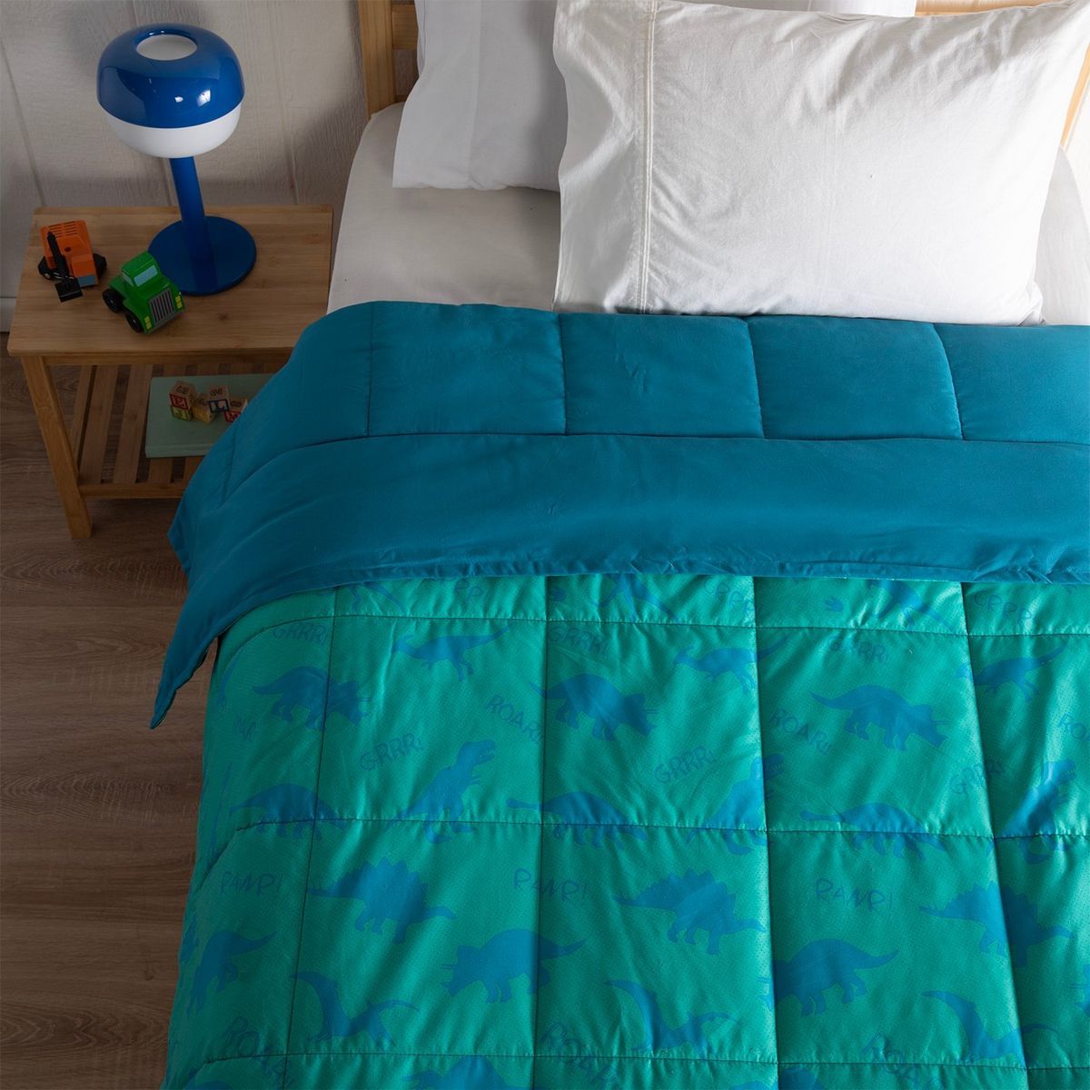 MICA KIDS - Edredón Infantil Mica Kids con exterior y relleno de Poliéster 180 GSM Roar. Edredón Estampado para cama Sencillo y doble.