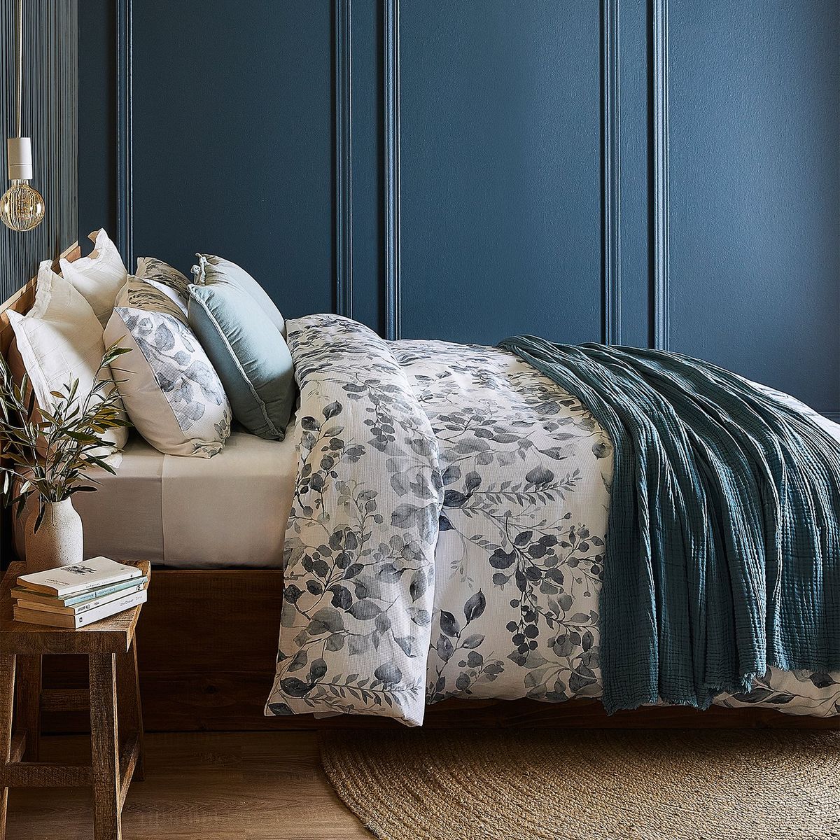 BASEMENT HOME - Funda de Duvet Estampada de Algodón con cierre de botones Basement home. Forro de Plumón Spring para cama doble, queen y king