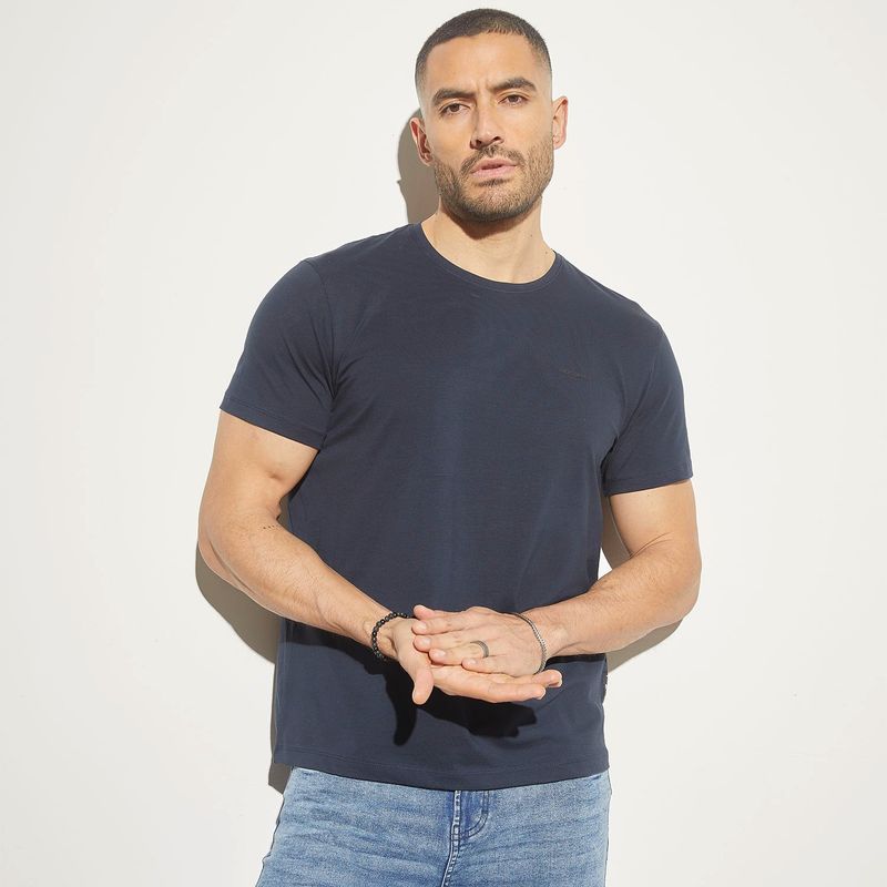 MOSSIMO - Camiseta Hombre Manga corta con Logo de Algodón Mossimo