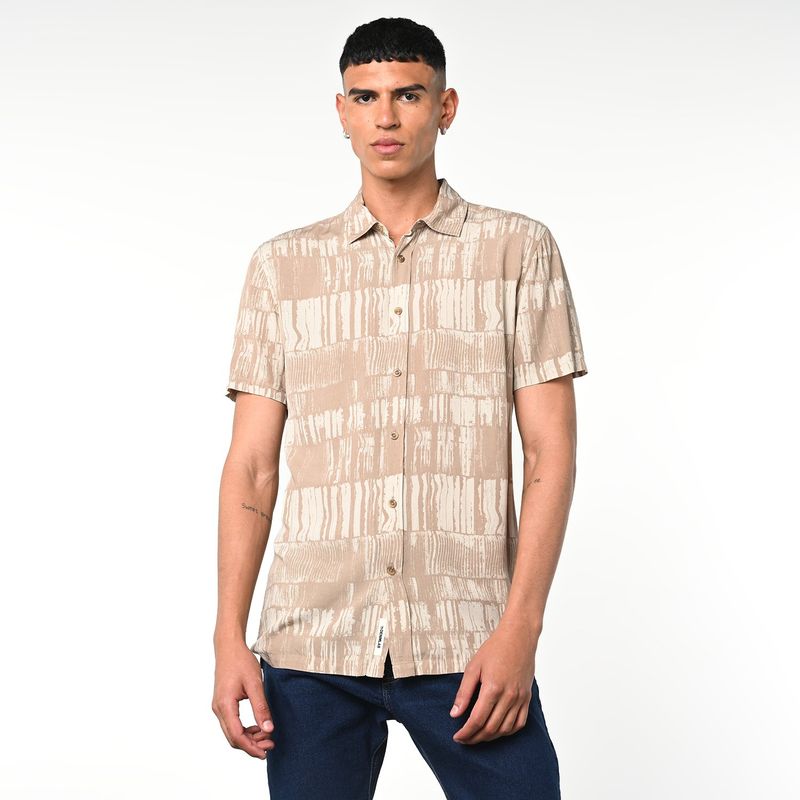 DENIMLAB - Camisa Hombre con Estampado Manga corta Denimlab