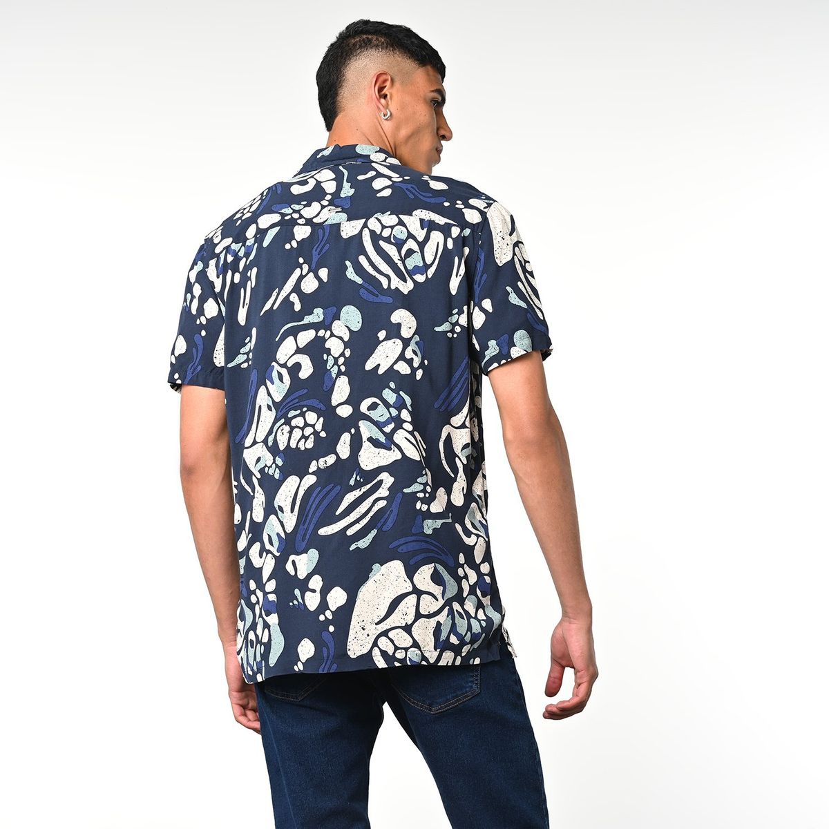 DENIMLAB - Camisa Hombre con Estampado Manga corta Denimlab