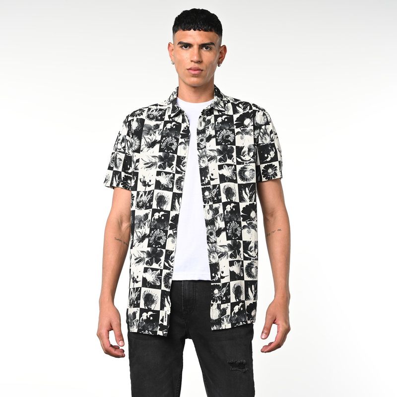 DENIMLAB - Camisa Hombre con Estampado Manga corta Denimlab