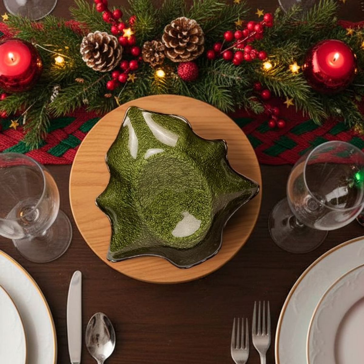 ROBERTA ALLEN - Plato Fuente 32 cm Mesa de Navidad Roberta Allen