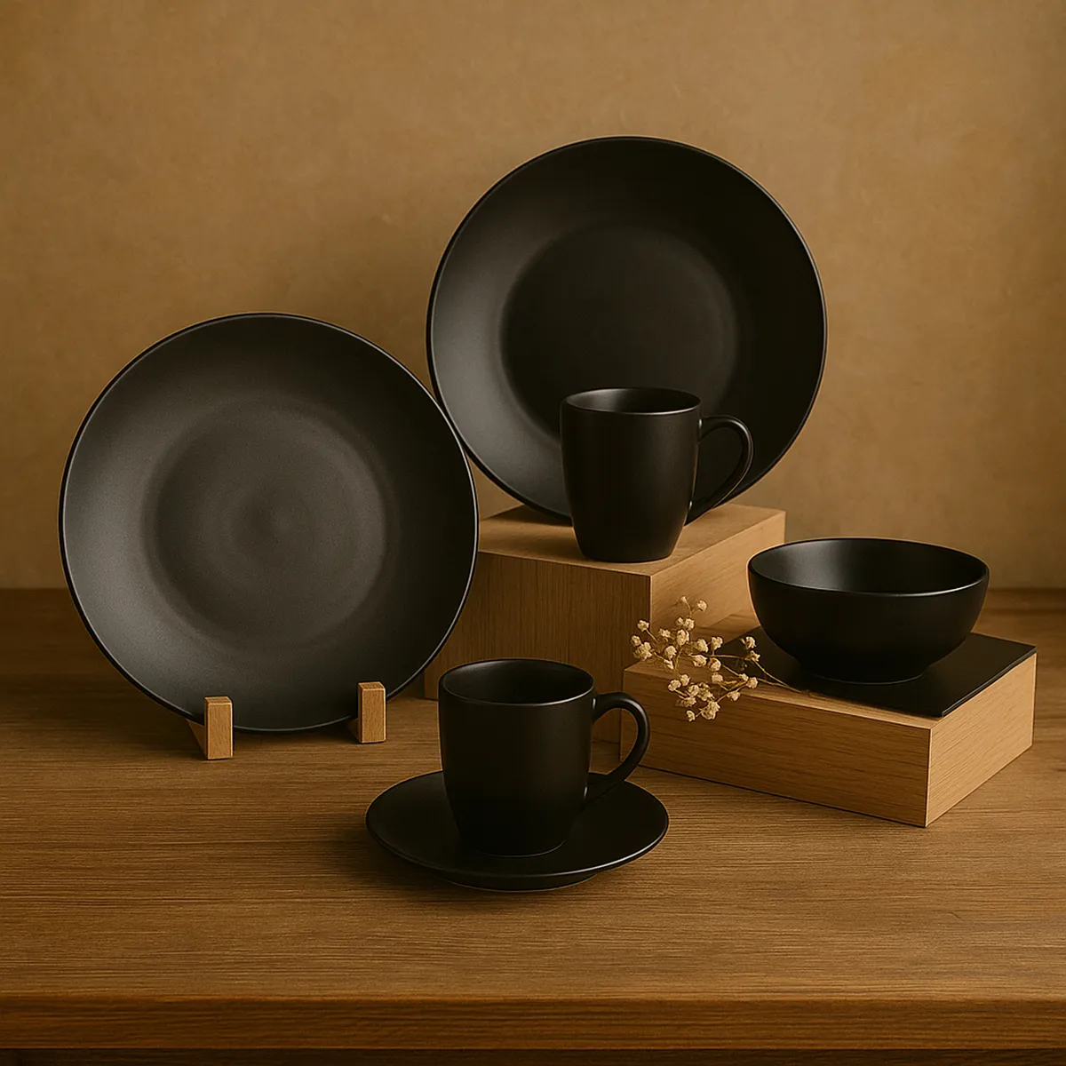 BASEMENT HOME - Vajilla Basement Home: Porcelana Gres 4 puestos 16 piezas