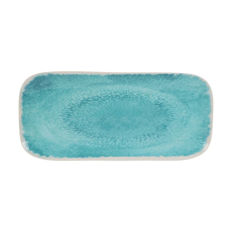 MICA - Fuente Rectangular Lucia 34Cm Turquesa