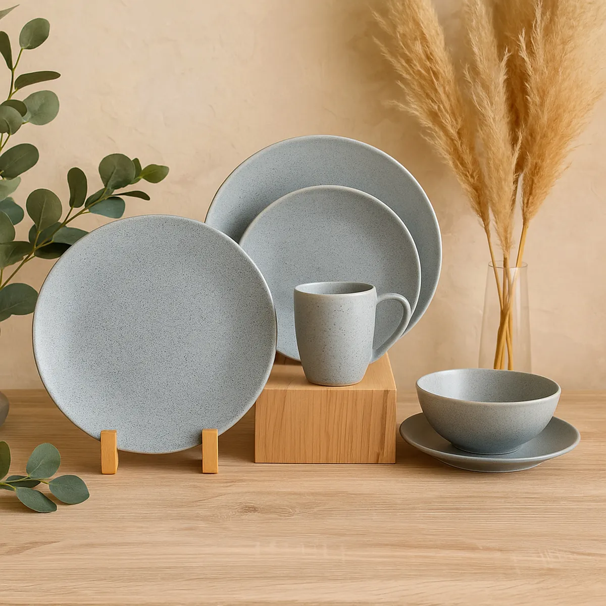 BASEMENT HOME - Vajilla Basement Home: Porcelana Gres 4 puestos 16 piezas