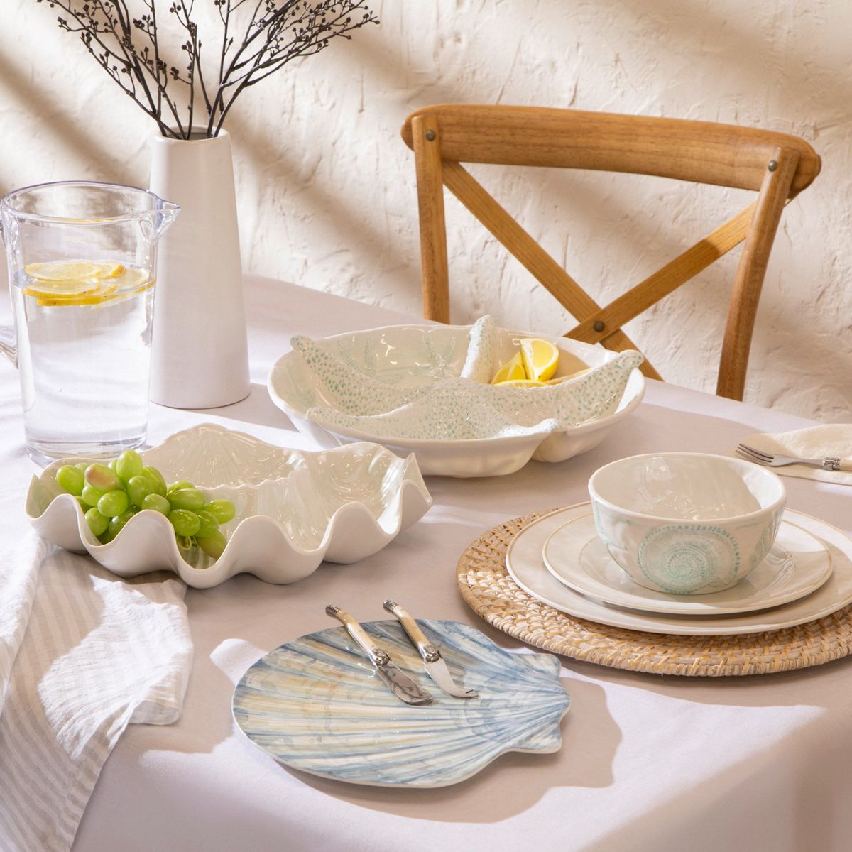 BASEMENT HOME - Fuente Aperitivo Estrella Mar Hamptons 34Cm