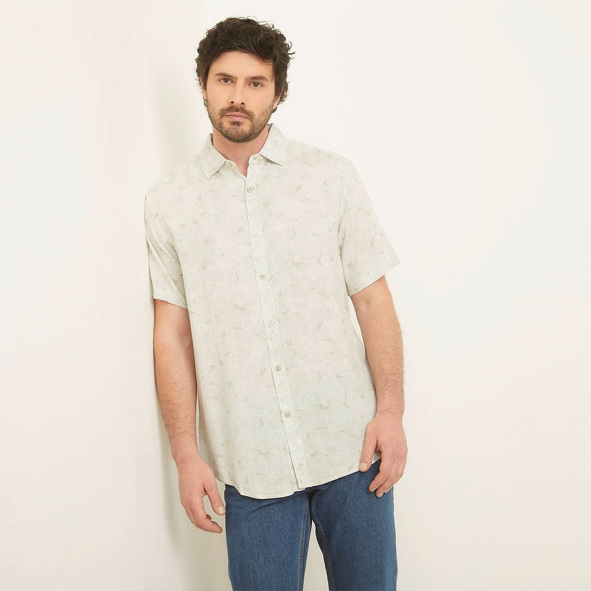 NEWPORT - Camisa Hombre con Estampado Manga corta Newport