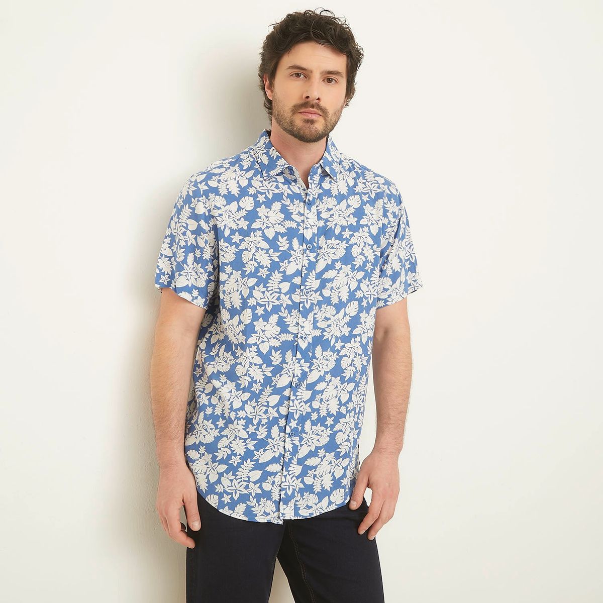 NEWPORT - Camisa Hombre con Estampado Manga corta Newport