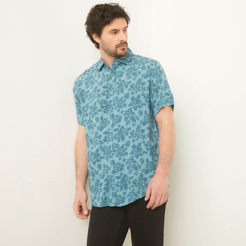 NEWPORT - Camisa Hombre con Estampado Manga corta Newport