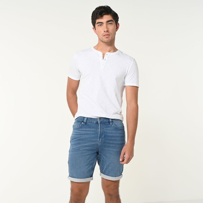BEARCLIFF - Bermuda de jean Hombre Denim Bearcliff