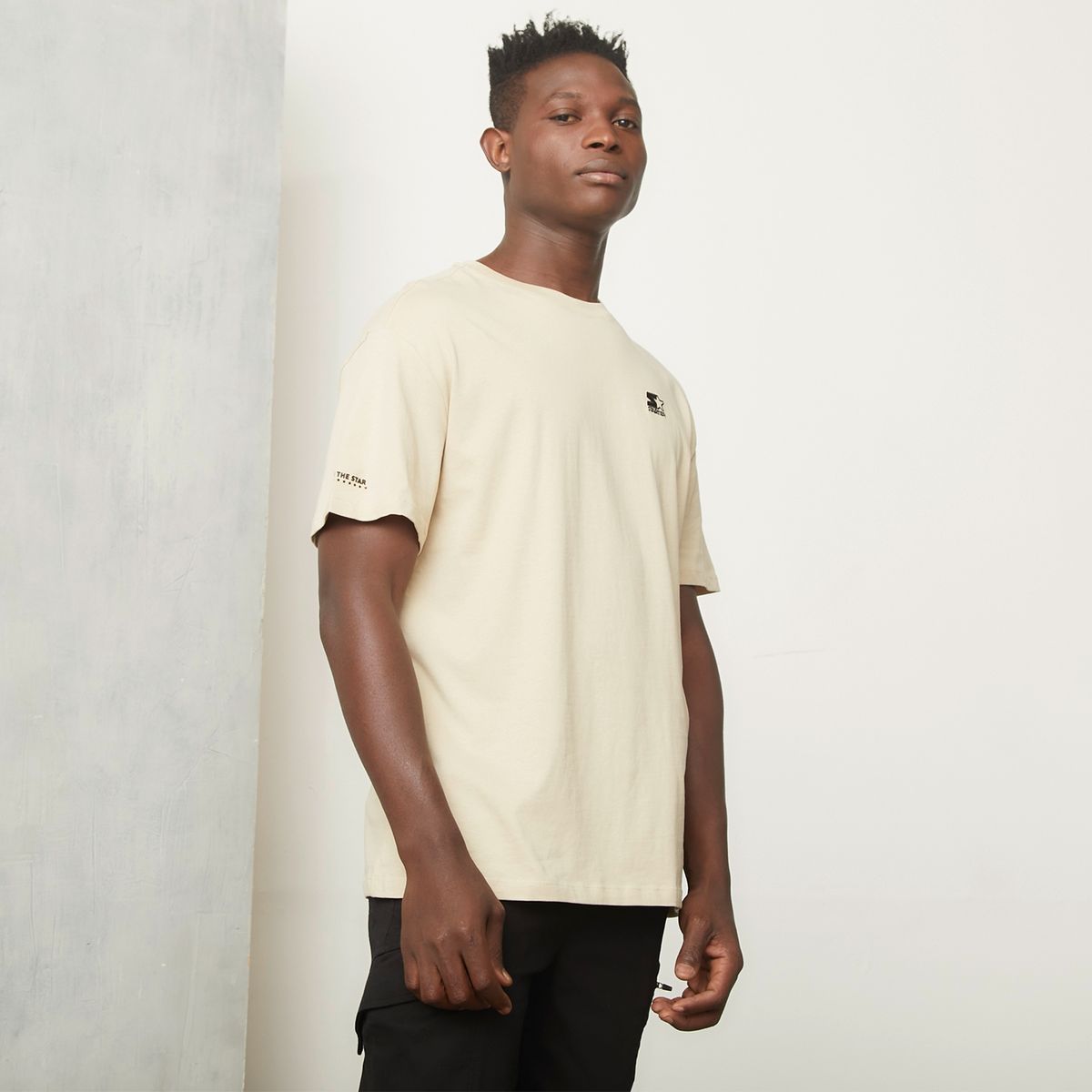 STARTER - Camiseta Hombre Manga Corta Oversize de Algodón Starter