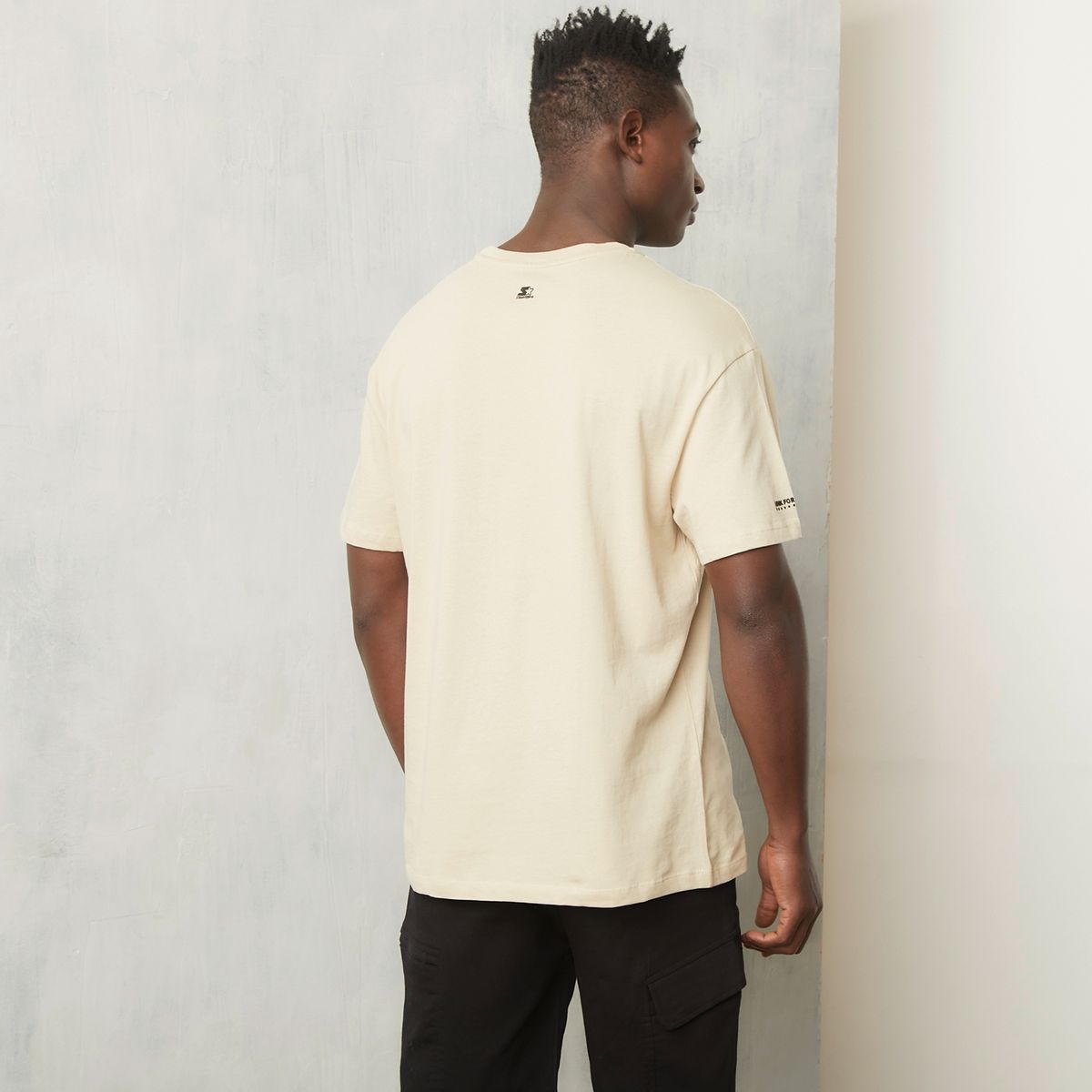 STARTER - Camiseta Hombre Manga Corta Oversize de Algodón Starter