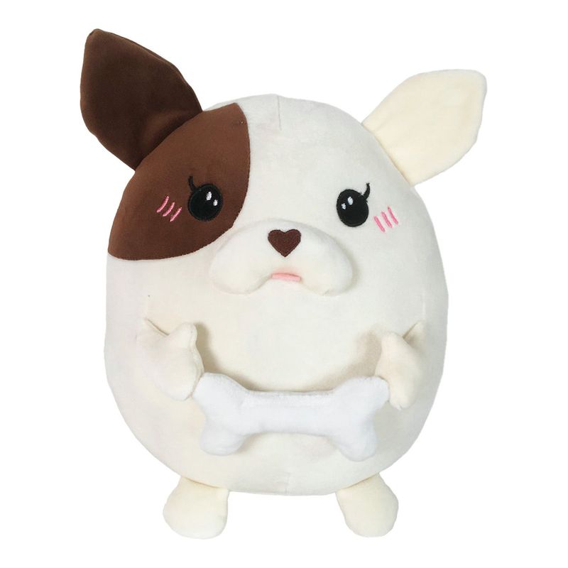 KISSES - Peluche  de perro pug hueso juguete 28cm