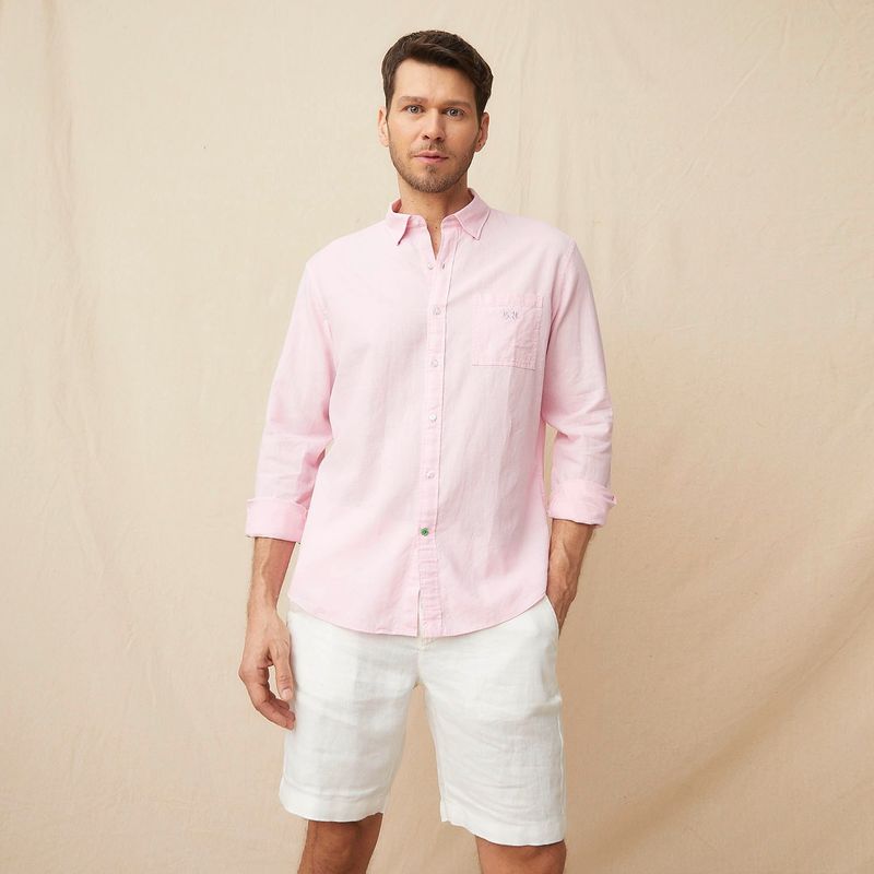 LA MARTINA - Camisa Hombre Manga larga de Lino La Martina
