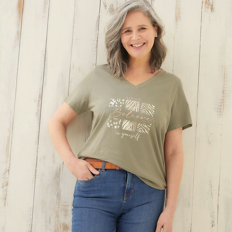 SOUTHLAND - Camiseta Mujer con Estampado Manga corta Algodón Southland