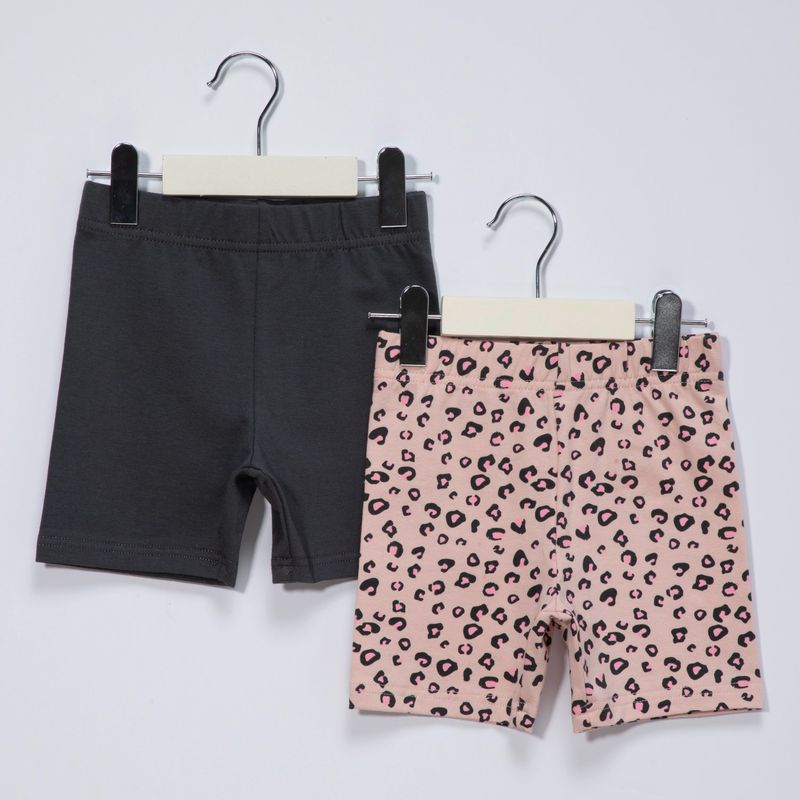 YAMP - Short para Bebé niña Pack de 2 unidades Cintura elásticada de Algodón Yamp
