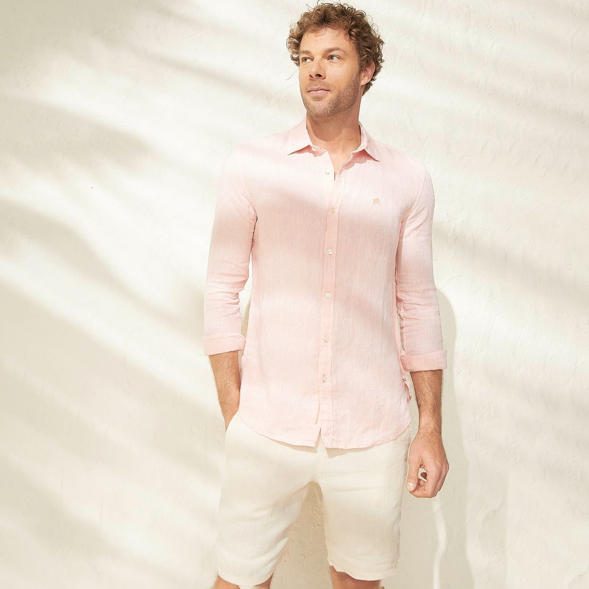 CASCAIS - Camisa Hombre Manga larga Slim de Lino Cascais.