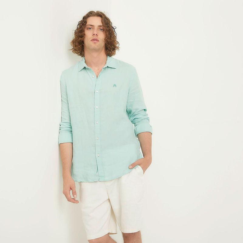 CASCAIS - Camisa Hombre Manga larga Slim de Lino Cascais.