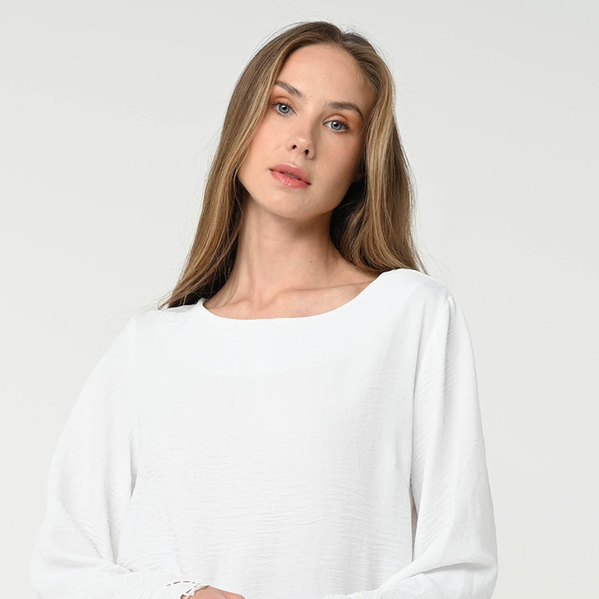 SOUTHLAND - Blusa Mujer Bordado Manga larga Southland