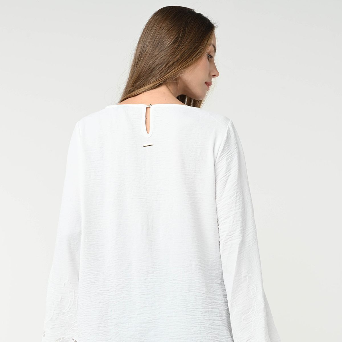 SOUTHLAND - Blusa Mujer Bordado Manga larga Southland