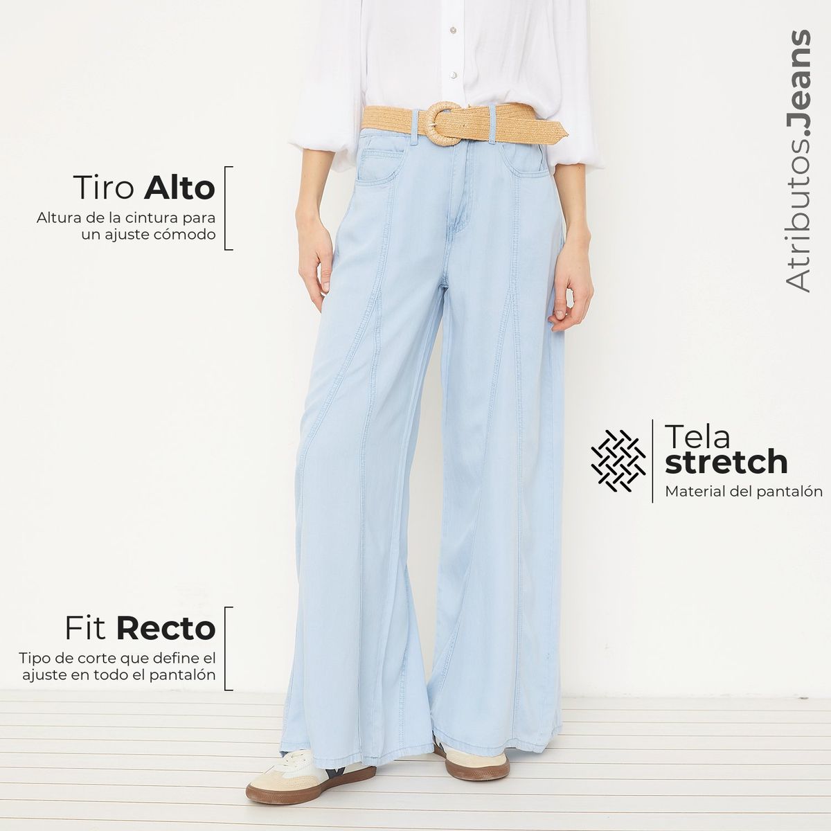 UNIVERSITY CLUB - Jean Recto Mujer Tiro alto University Club